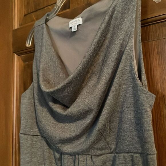 Liz Lange gray sleeveless dress /jumper size M Maternity invisible zipper side - Picture 3 of 11